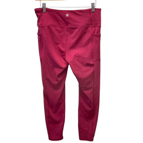 Gaiam Raspberry Pink Leggings with Pockets 7/8 Length M - Picture 3 of 7